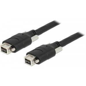 Firewire 800 kabel, 9-pin ha - 9-pin ha, 1m, svart. 83591