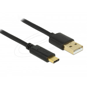 This USB cable by Delock enables the connection between a device with a USB Type-C™ connector and a PC or a laptop equipped with a free USB port. 83600