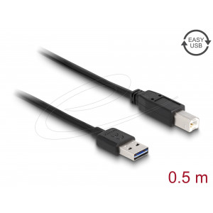 Cable EASY-USB 2.0 Type-A > USB 2.0 Type-B male 0.5 m black 83684