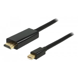 Kabel mini Displayport 1. 1 hane till HDMI-A hane, full HD 1920x1200, 2m, svart 83699
