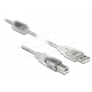 This USB cable by Delock enables the connection between a device with a USB Type-B connector and a PC or a laptop equipped with a free USB port. 83894