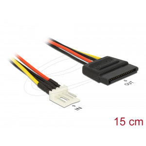 Power Cable SATA 15 pin receptacle > 4 pin floppy male 15 cm 83918