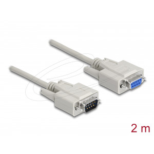 This cable by Delock is used to extend a serial connection and can be used to connect various devices with D-Sub 9 pin connector. 84064