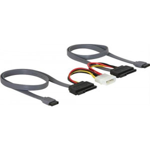SATA cable for 2xSATA hard drives + Molex 4-pin power, 50 cm 84239