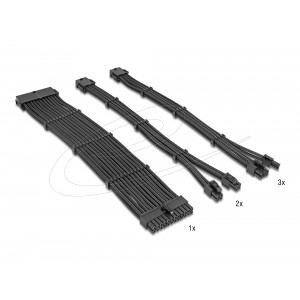 This PSU extension cable set optimises cable management and gives the gaming PC a high-quality look - with six professionally sleeved cables in 30 cm length, including practical cable combs for maximum order and improved air circulation.Special features:•