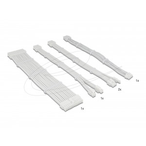 This PSU extension cable set optimises cable management and gives the gaming PC a high-quality look - with five professionally sleeved cables in 30 cm length, including practical cable combs for maximum order and improved air circulation.Please Note.Ensur