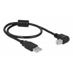 Delock-kabel USB 2. 0 typ A hane> USB 2. 0 typ B hane 0,5 m svart 84809