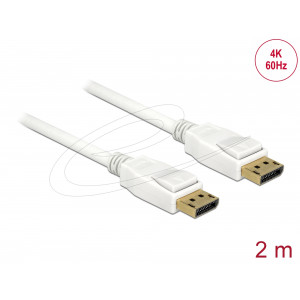 This cable enables the connection between devices with a DisplayPort interface, e.g. monitors or TVs, to a PC or a laptop. DisplayPort is a standardized universal connecting standard by VESA for the transfer of video and audio signal. 84877