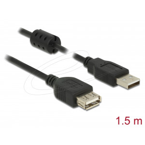 This USB cable by Delock enables the extension of a USB 2.0 connection. 84884