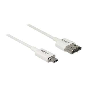Cable High Speed HDMI with Ethernet - HDMI-A male > HDMI Micro-D male 3D 4K 0.25 m Slim 85147