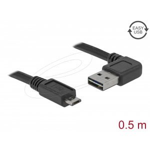 EASY‑USB 2.0 A‑male angled > USB 2.0 Micro‑B 0.5 m 85163
