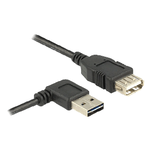 Extension cable EASY-USB 2.0 Type-A male angled left / right > USB 2.0 Type-A female 0.5 m 85177