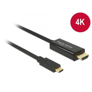 Cable USB Type-C male to HDMI male (DP Alt Mode) 4K 30 Hz 1 m black 85258