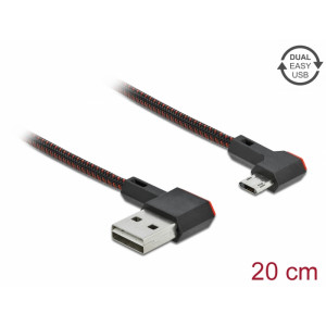 EASY-USB 2.0 Type-A male to EASY-USB Type Micro-B male angled left / right 0.2 m 85269