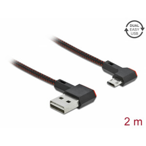 EASY-USB 2.0 Type-A male to EASY-USB Type Micro-B male angled left / right 2 m 85273