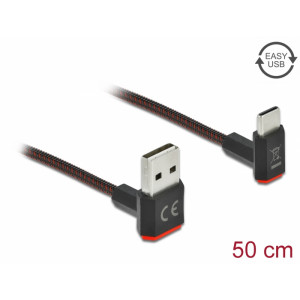 EASY-USB 2.0 Type-A male to USB Type-C™ male angled up / down 0.5 m 85275