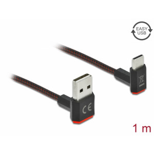 EASY-USB 2.0 Type-A male to USB Type-C™ male angled up / down 1 m 85276