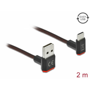 EASY-USB 2.0 Type-A male to USB Type-C™ male angled up / down 2 m 85278