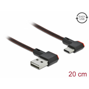 EASY-USB 2.0 Cable Type-A to USB Type-C angled left/right 0,2m 85279
