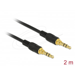 Stereo Jack Cable 3.5 mm 3 pin male > male 2 m black 85549