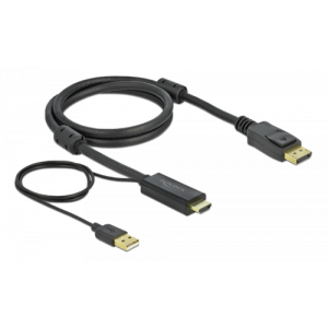 HDMI till DisplayPort-kabel 4K 30 Hz 1 m, svart 85963