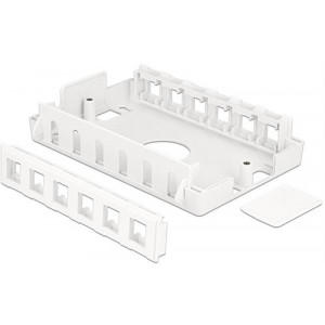 Keystone låda, 12 portar, plast, vit. 86172
