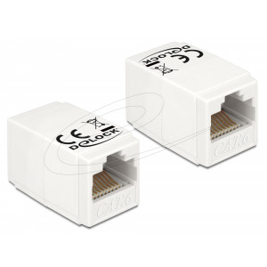 This RJ45 adapter by Delock can be used to extend twisted pair cables. 86249