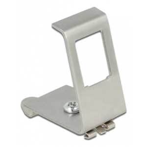 Keystone Metalmotering 1 Port för DIN-skena, silver 86259