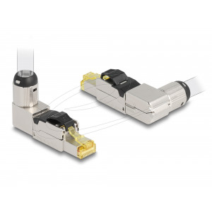 RJ45 Plug field assembly Cat.6A metal angled 86289