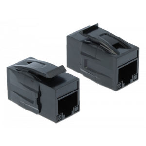 Keystone-modul RJ45-kontakt > RJ45-kontakt Cat. 6A UTP svart 86298