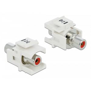 Keystone module RCA female > RCA female red 86305