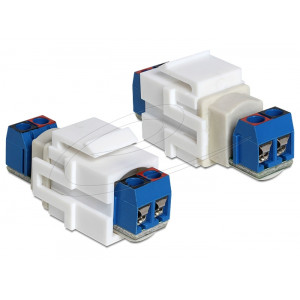 Keystone Module 2 pin terminalblock > terminalblock white 86323