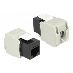 Keystone-modul RJ45-kontakt > LSA Cat. 6 UTP, svart 86340