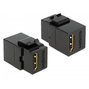 Keystone-modul HDMI hona > HDMI hona, svart 86366
