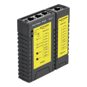 Kabeltestare RJ45 / RJ12 + Portfinder, svart 86407