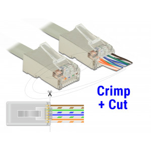 RJ45 Crimp+Cut Plug Cat.6 STP 20 pieces 86454