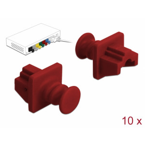 Dust Cover for RJ45 jack 10 pieces red 86510