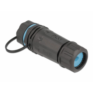 Cable Connector RJ45 jack to RJ45 jack Cat.6A with housing and protective cap waterproof 86701