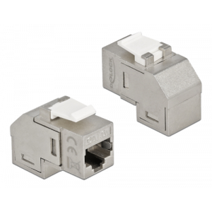 Keystone-modul RJ45-kontakt till RJ45-kontakt Cat. 6A vinklad 90° 86997