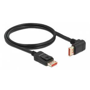 DisplayPort cable male straight to male 90° upwards angled 8K 60 Hz 1m, black 87054