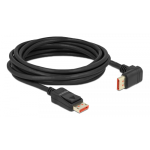 DisplayPort cable male straight to male 90° upwards angled 8K 60 Hz 5m, black 87057