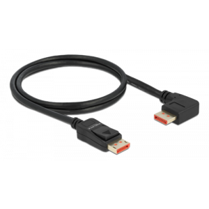 DisplayPort cable male straight to male 90° right angled 8K 60 Hz 1m, black 87060