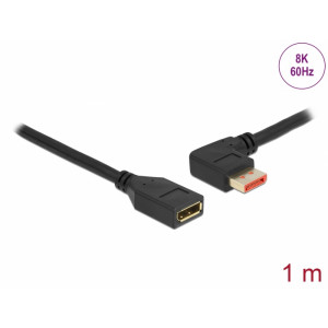 DisplayPort extension cable male 90° left angled to female 8K 60 Hz 1 m 87073