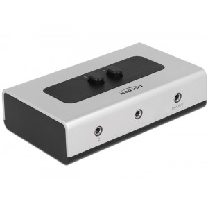 Switch Stereo Jack 3.5 mm 2 port manual bidirectional 87699