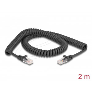 The coiled cable enables flexible data transfer, is easy to store and unlike conventional cables, takes up less space. It also has a high restoring force and can be extended to three times its original length. 87993