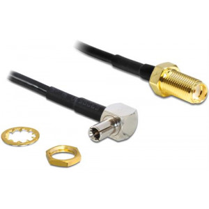 Antenna Cable SMA Jack bulkhead > TS-9 90° plug 170 mm 88487
