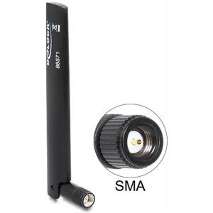 LTE antenn, rundstrålande, GSM/UMTS/WLAN/Bluetooth, SMA ha, svart. 88571