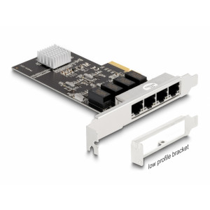 PCI Express x4 Card 4 x RJ45 Gigabit LAN RTL8111 88618