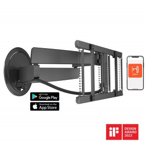 Full-motion TV wall mount with unmatched designWith the TV wall mounts from the SIGNATURE series, you bring an absolute design statement into your home. Choose from motorised or manual movement for the operation of this unique TV wall mount. You can turn 