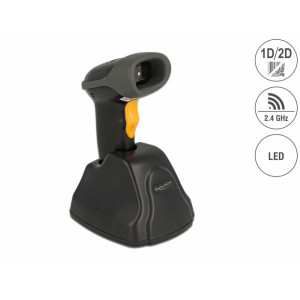 2.4 GHz Barcode Scanner 1D and 2D with charging station - multilingual 90550